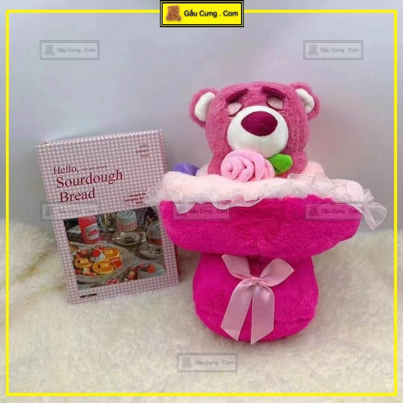 Bó hoa gấu dâu Lotso 2 in 1 siêu đáng yêu GY0065-LOT ảnh mẫu 1