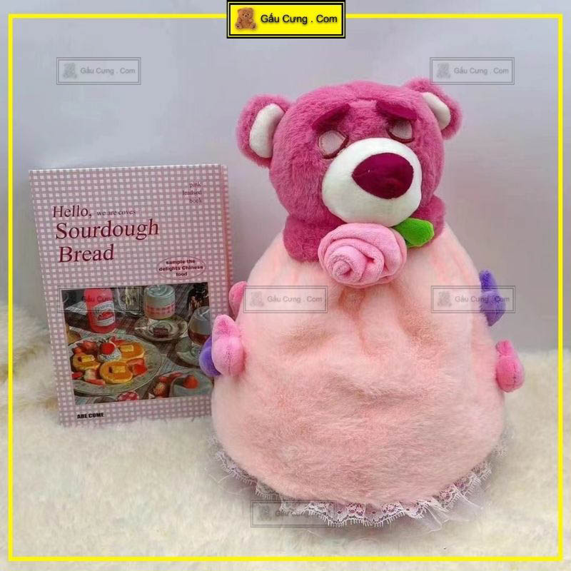 Bó hoa gấu dâu Lotso 2 in 1 siêu đáng yêu GY0065-LOT ảnh mẫu 2