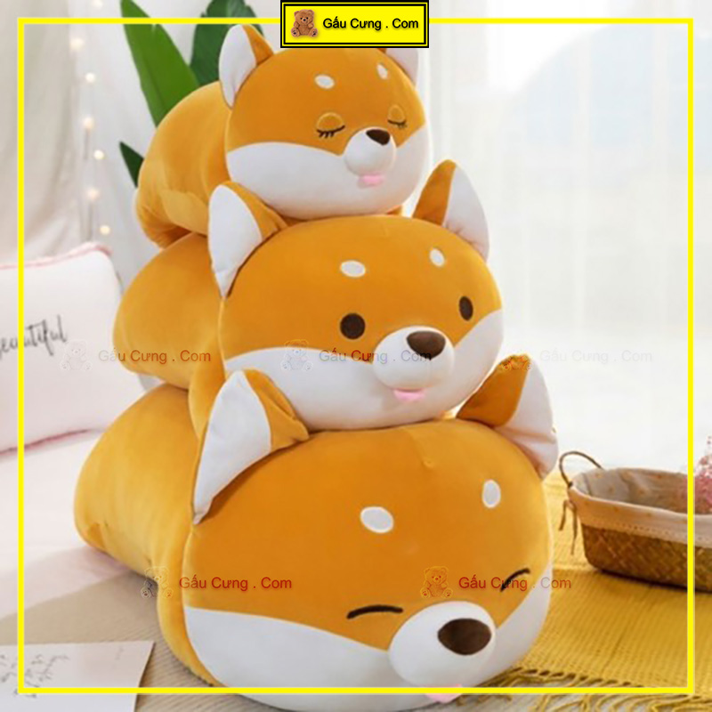 Gấu bông chó Shiba nằm lè lưỡi  ảnh mẫu 3