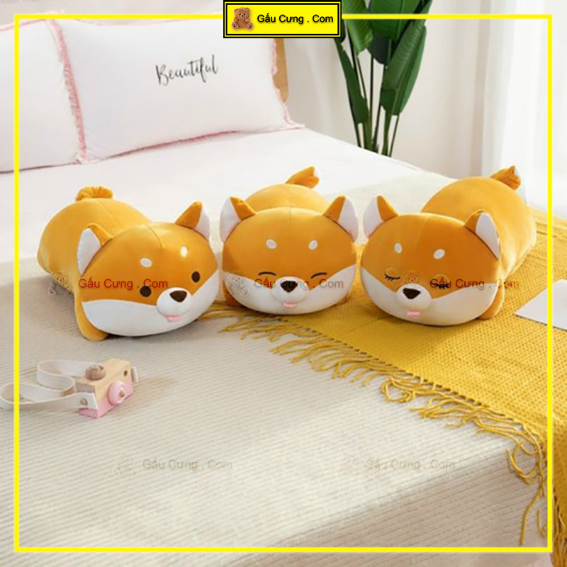 Gấu bông chó Shiba nằm lè lưỡi  ảnh mẫu 4