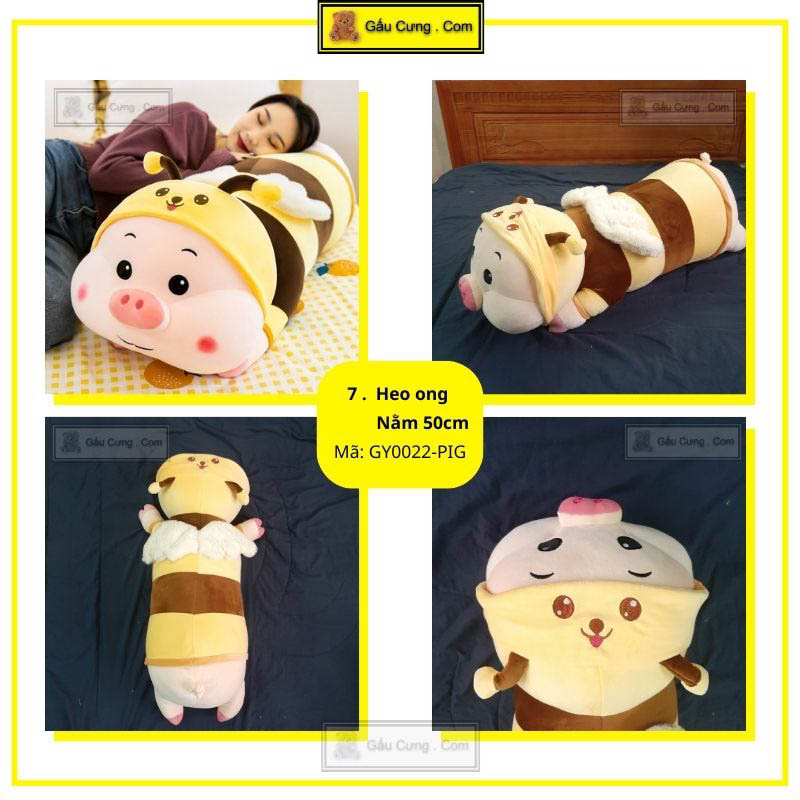 Gấu bông cute heo ong nằm - Gấu Bông Cute Giá Rẻ