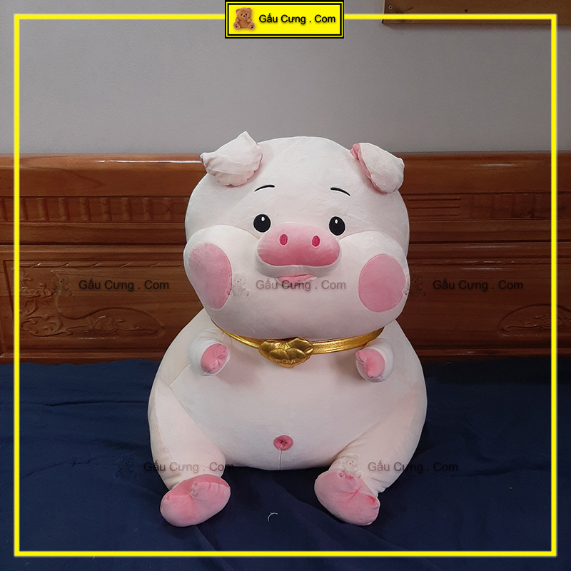 Gấu bông heo cute hồng phân GY0032-PIG ảnh thực tế 4