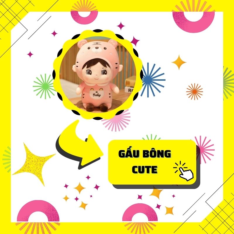 Gấu Bông Cute Giá Rẻ - Bộ Sưu Tập Đồng Giá 150k tại nhà Gấu Cưng GY00TH-150k