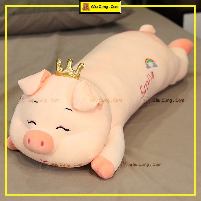 Gấu Bông Heo Hồng Nằm Đội Vương Miện Baby Cute, đủ kích cỡ từ 50cm đến dưới 1m2 (MSP: GY0010-PIG)