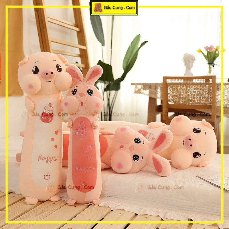 Gấu Bông Thỏ Hồng Má Phúng Phính Baby Cute đủ kích cỡ 70cm, 95cm, 110cm (MSP: GY0011-RAB)