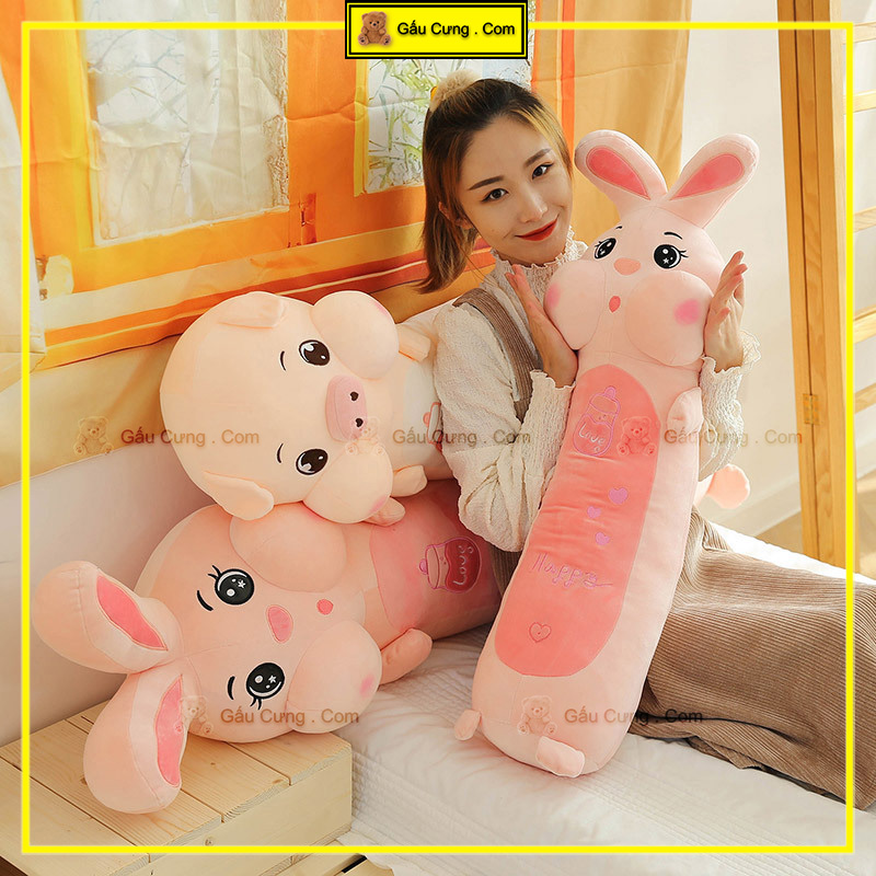 Gấu Bông Thỏ Hồng Má Phúng Phính Baby Cute đủ kích cỡ 70cm, 95cm, 110cm (MSP: GY0011-RAB)