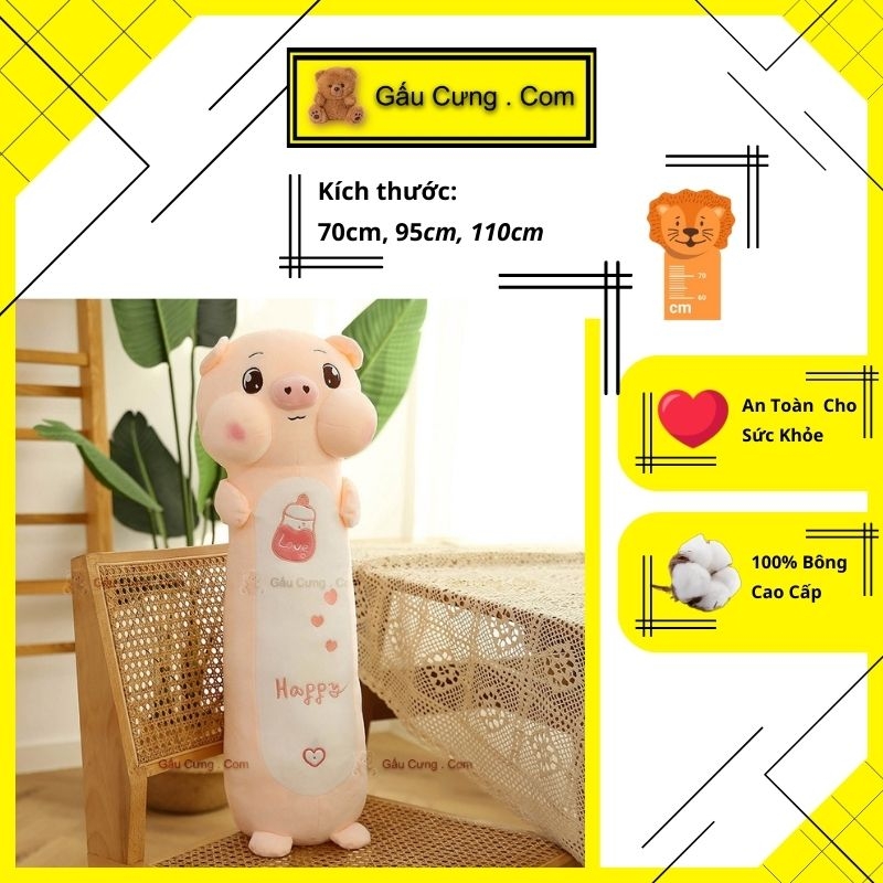 Gấu Bông Heo Hồng Má Phúng Phính Baby Cute đủ kích cỡ Từ 70cm Đến Dưới 1m2 (MSP: GY0011-PIG)