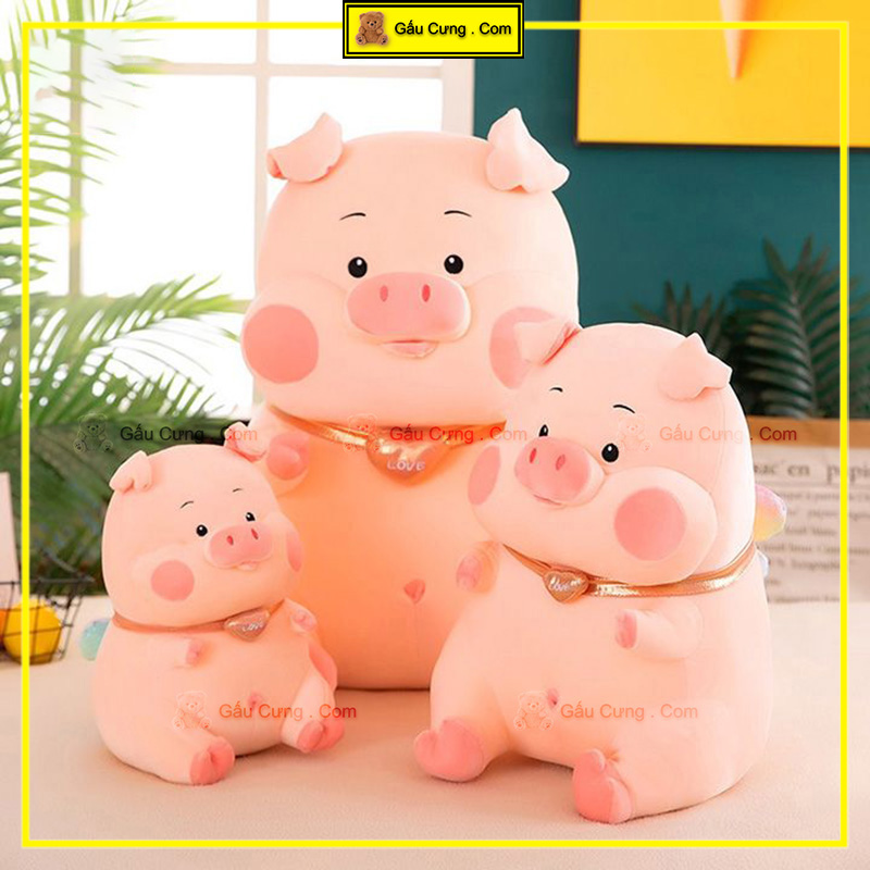 Gấu Bông Heo Cute Hồng Phấn Mũi Tim Size Lớn 75cm, 1m (100cm) (MSP: GY0032-PIG)