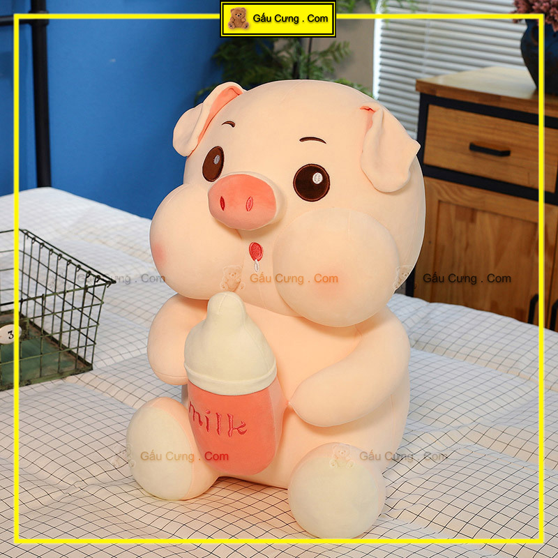 Gấu Bông Heo Ôm Bình Sữa Má Phúng Baby Cute Đủ Kích Thước (MSP: GY0049-PIG)