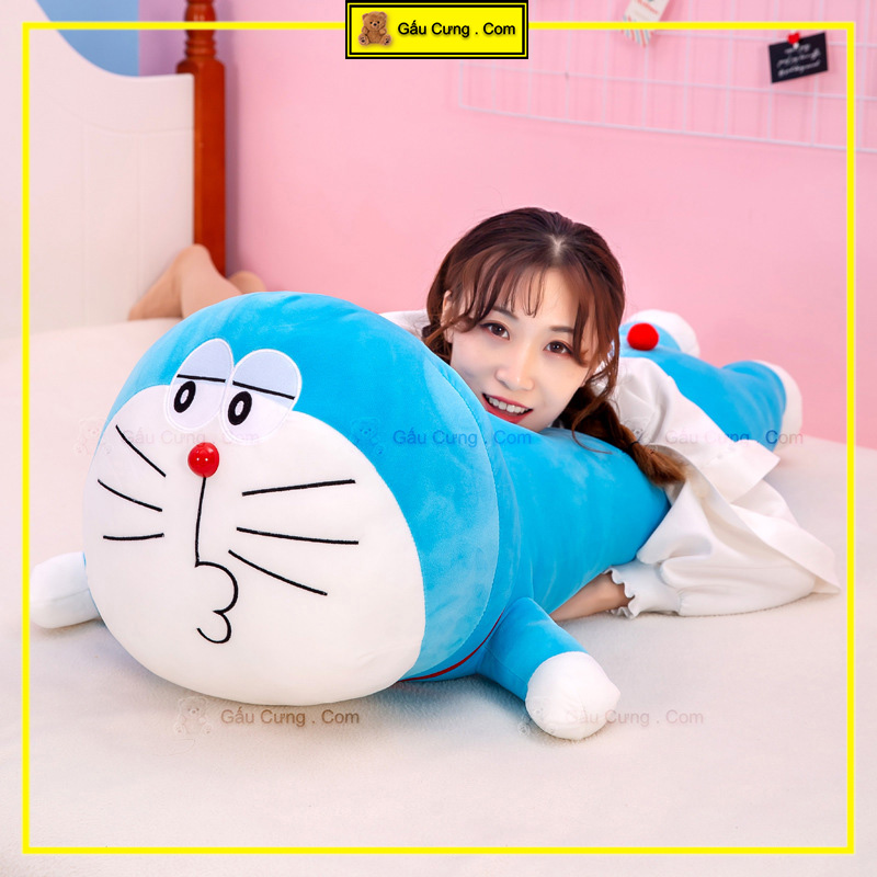 Gối Ôm Doraemon Nằm size 60cm, Gấu Gối Mền 3 trong 1  (MSP: GY0054-DOR)