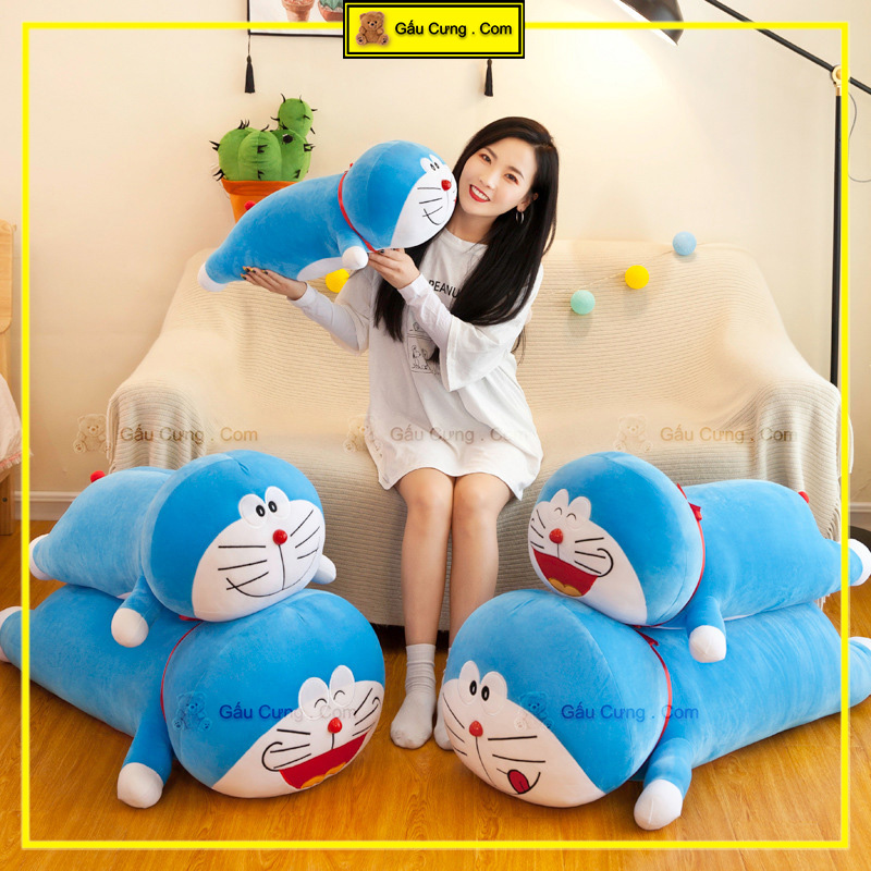 Gối Ôm Doraemon Nằm size 60cm, Gấu Gối Mền 3 trong 1  (MSP: GY0054-DOR)