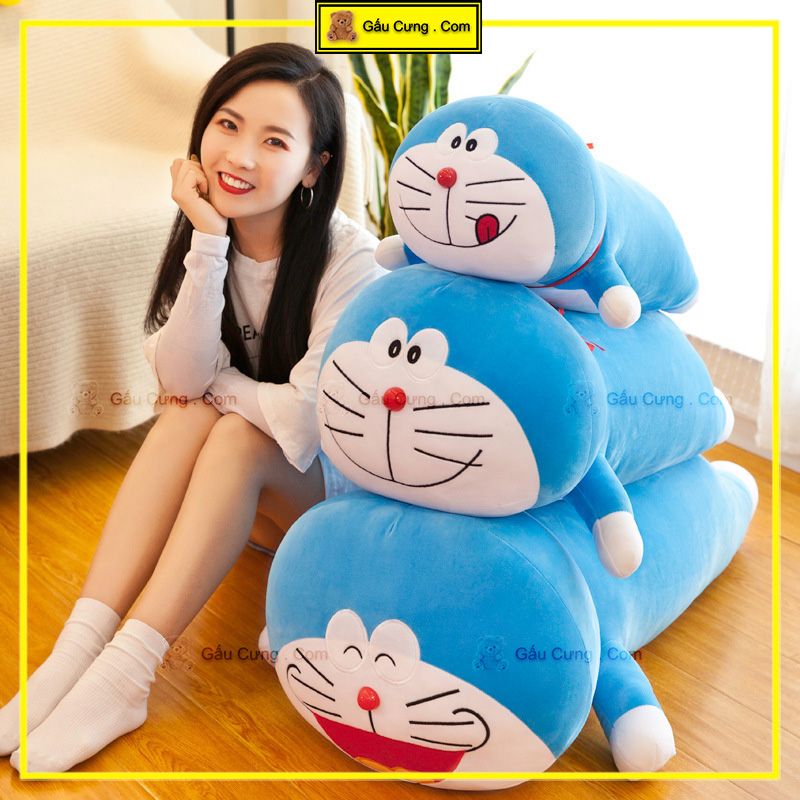 Gối Ôm Doraemon Nằm size 60cm, Gấu Gối Mền 3 trong 1  (MSP: GY0054-DOR)