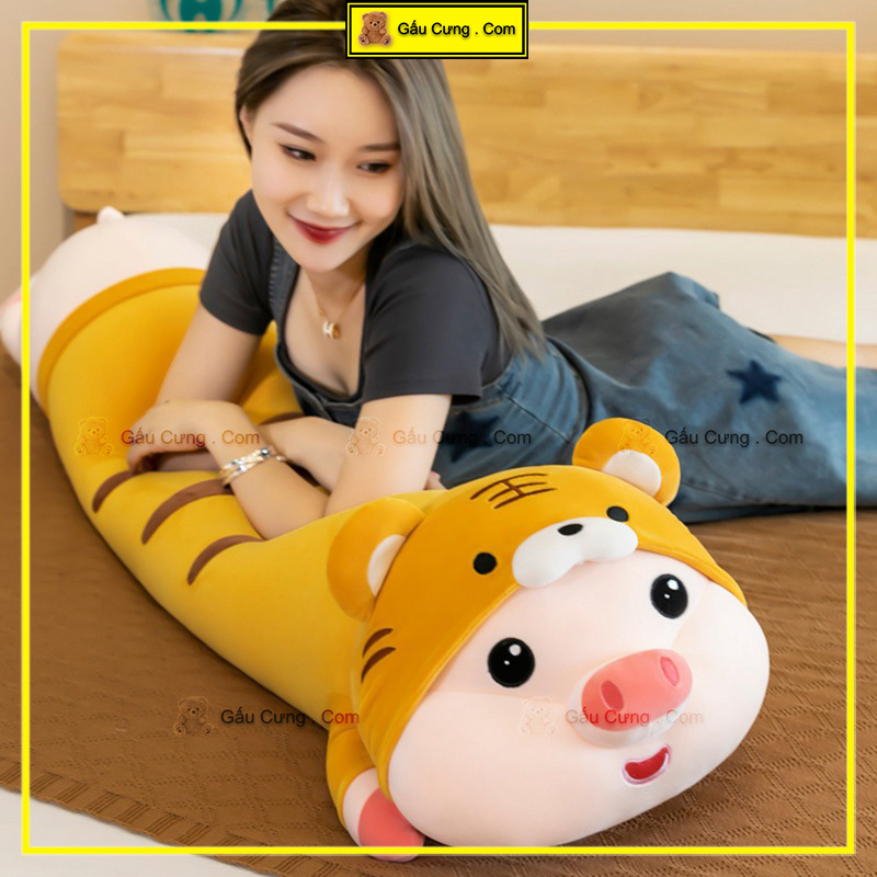 Heo Nhồi Bông Cosplay Áo Hổ size 90cm (MSP: GY0063-PIG)