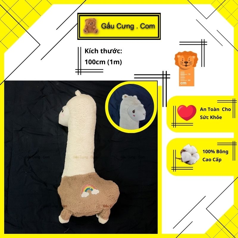 Gấu Bông Lạc Đà Alpaca Siêu Dễ Thương Loại To Size 1m (MSP: GY0040-ALP)