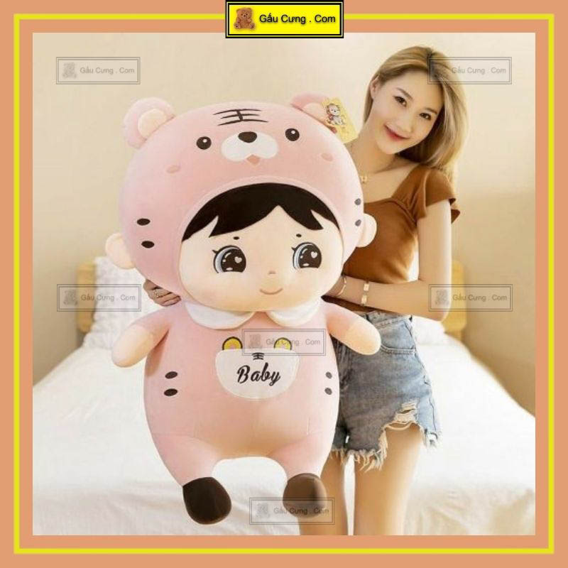 Gấu Bông Cute Búp Bê Bé Cọp Cao Cấp, Đủ Kích Cỡ 40cm, 55cm, 70cm (MSP: GY0005-TIG)