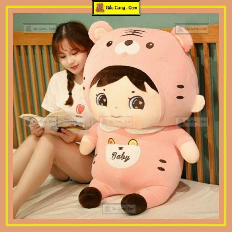 Gấu Bông Cute Búp Bê Bé Cọp Cao Cấp, Đủ Kích Cỡ 40cm, 55cm, 70cm (MSP: GY0005-TIG)