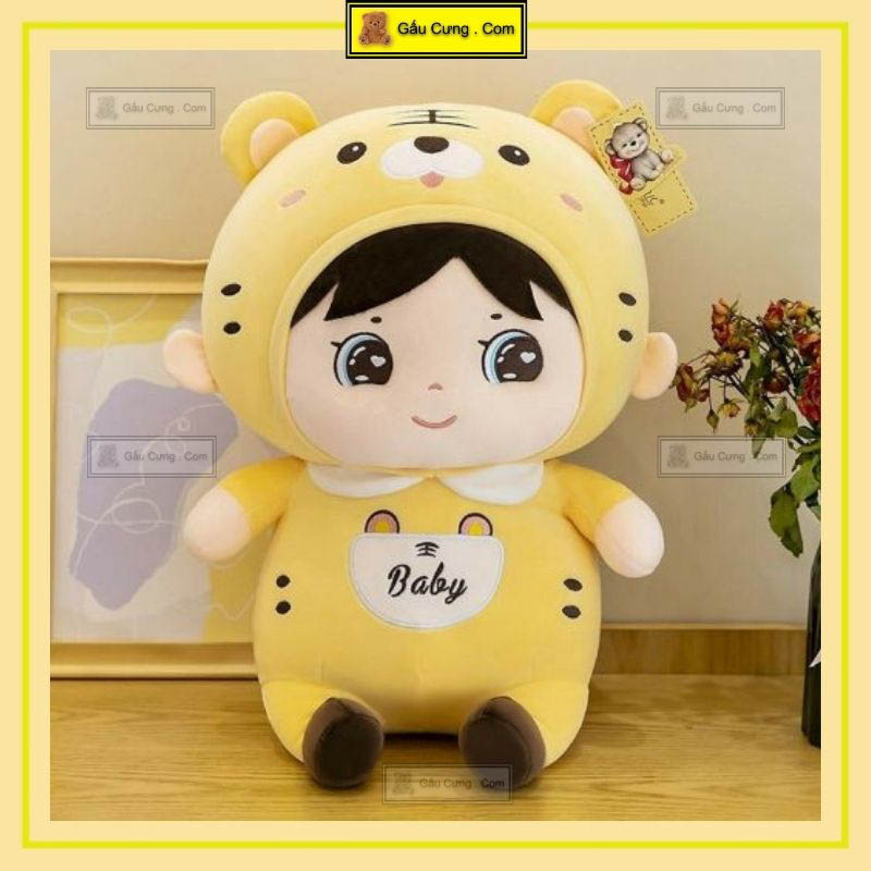 Gấu Bông Cute Búp Bê Bé Cọp Cao Cấp, Đủ Kích Cỡ 40cm, 55cm, 70cm (MSP: GY0005-TIG)