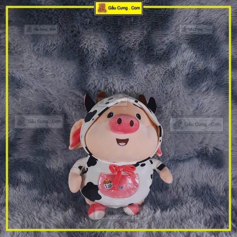 Gấu Bông Cute Heo Tiktok Mặc Áo Bỏ Sữa, Size 45cm Có Chăn Đi Kèm (MSP: GY0025-PIG)