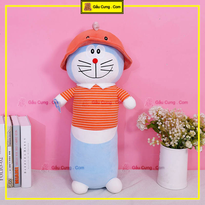 Gấu Bông Doremon Cute Gối Ôm Doremon Áo Sọc Kích Thước 50cm, 70cm, 90cm, 1m1 (MSP: GY0029-DOR)