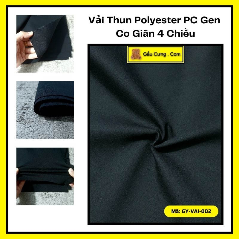 Vải Thun Polyester PC Gen (Vải Umi) Co Giãn 4 Chiều Siêu Bền Khổ 1m x 1m6 | Vải Thun Poly | GY-VAI-002