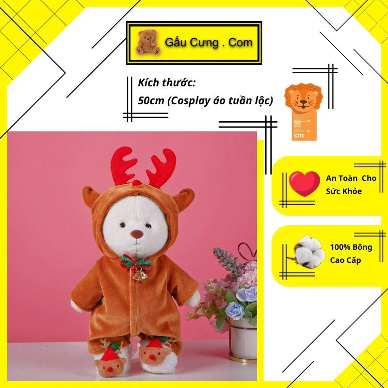 Gấu bông Lena Noel mặc áo cosplay, phiên bản đêm giáng sinh siêu cute (MSP: GY0066-LEN)